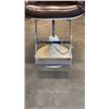 Image 2 : BROWN LEATHER GAS LIFT BARBER CHAIR WITH FOOTREST