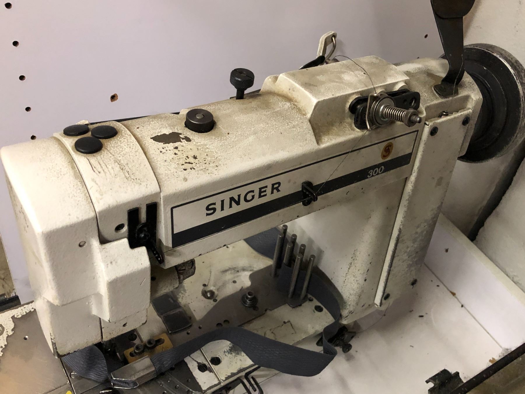 Group of 2 Singer commercial sewing machines