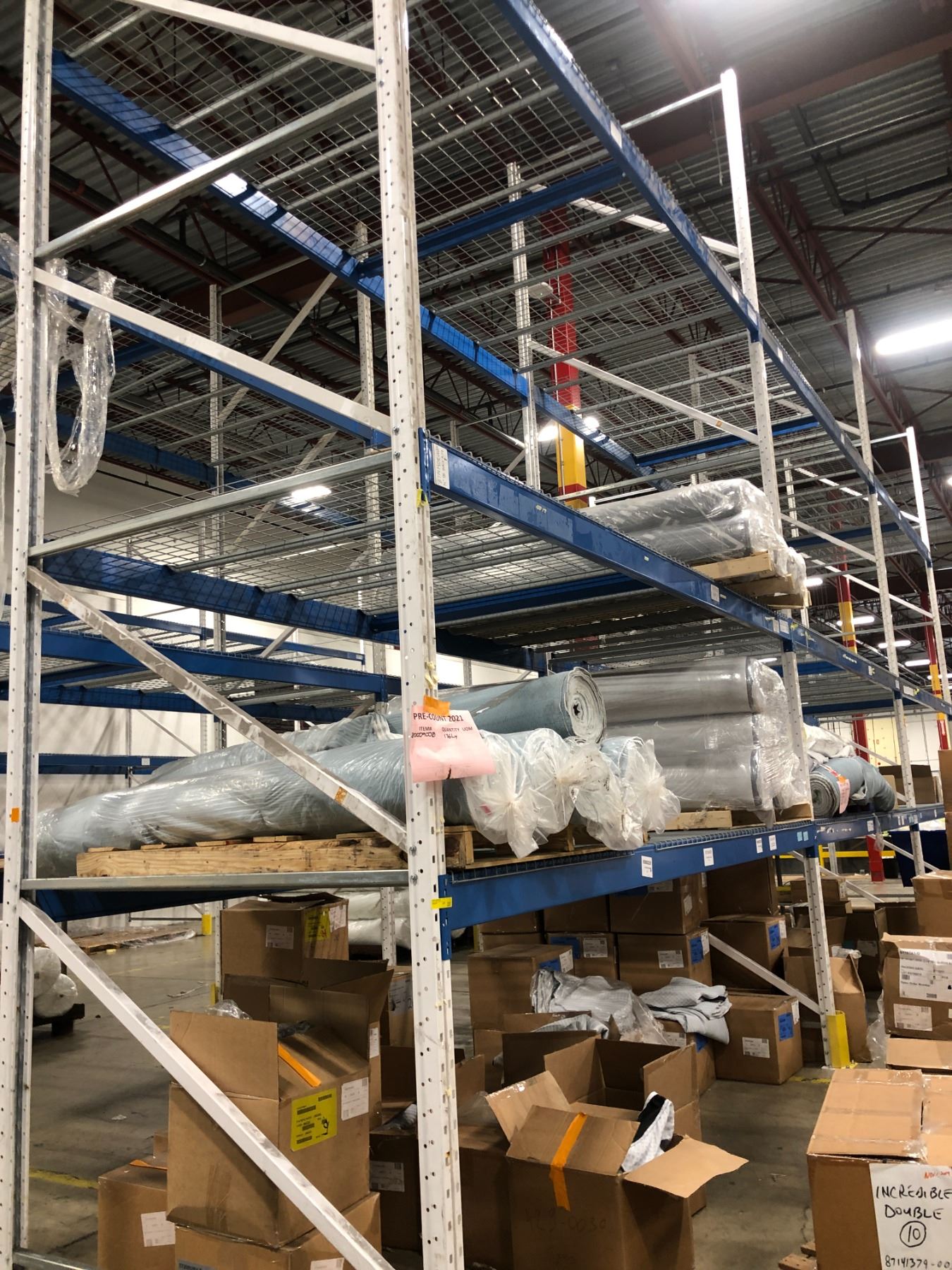 Warehouse Pallet Racking w/mesh decking's - includes 4 vertical panels ...