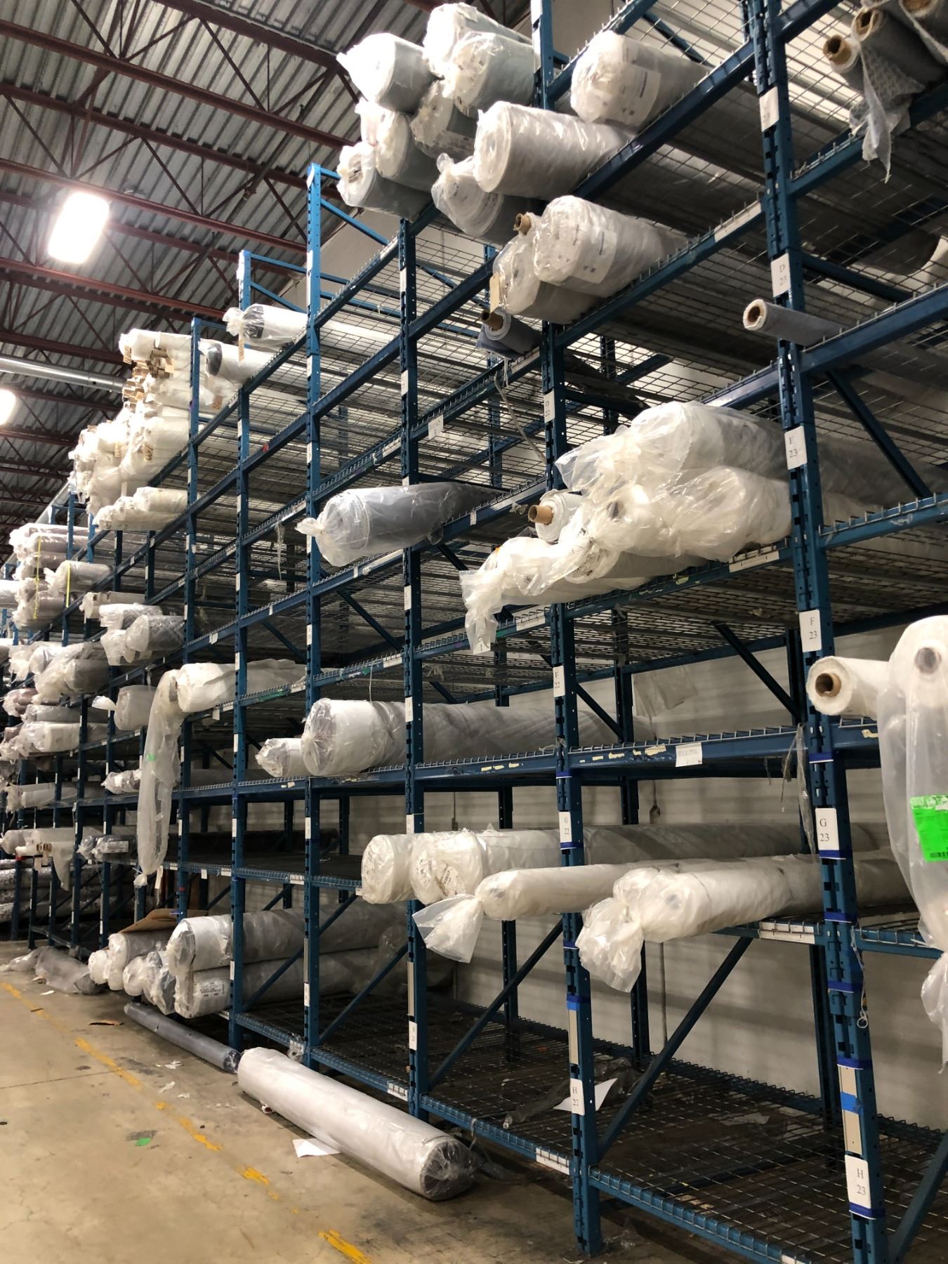 13 Ft Racking Warehouse Racking w/mesh decking's - includes 13 vertical panels ...
