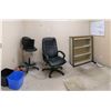 Image 1 : Group of misc. office furniture - includes ThinkVision Monitor/Cabinet/2 chairs etc.
