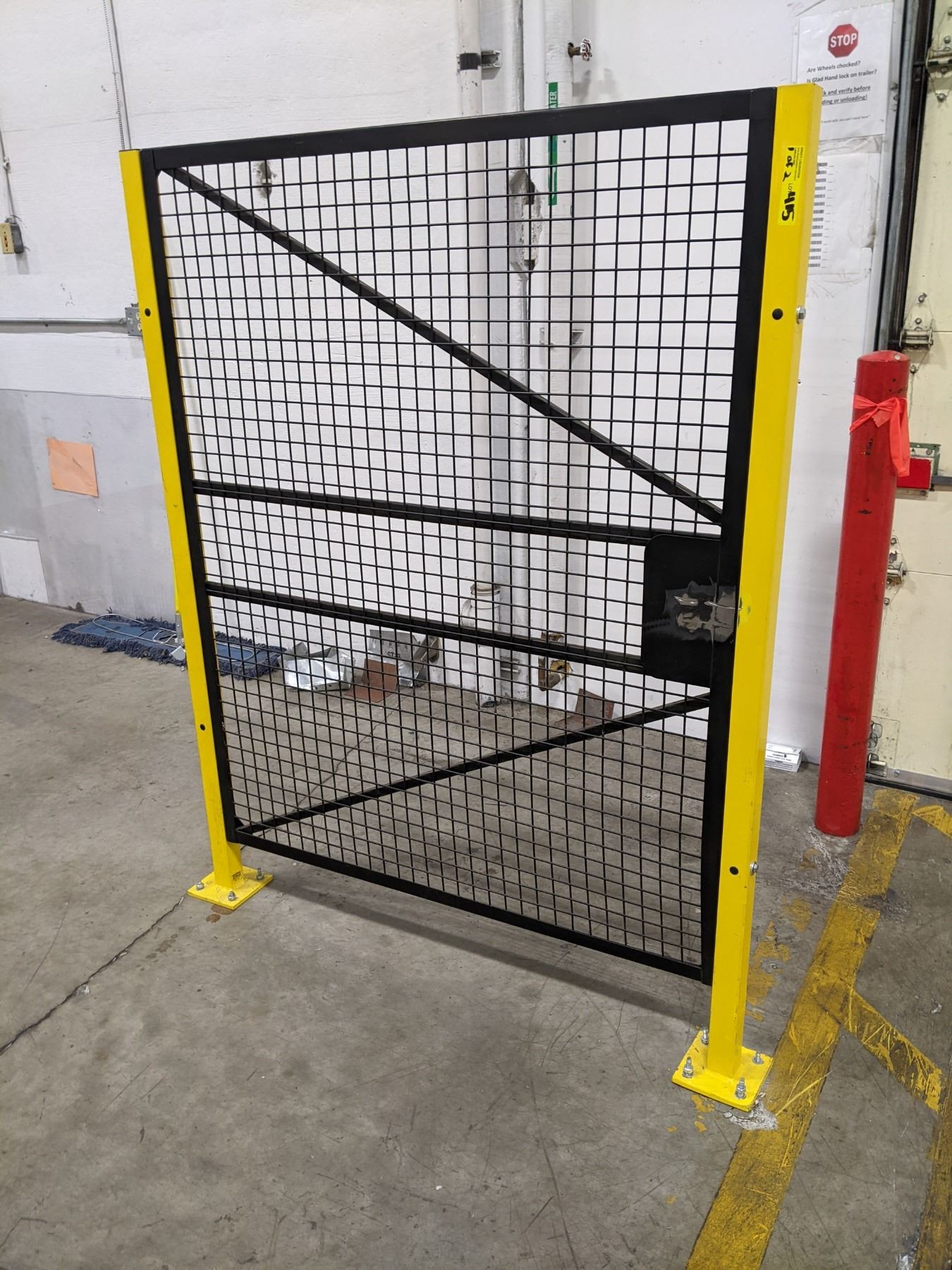 Group of 2 Uline Wire Machine Guard Panels - approx. 5ft x 5ft w /5ft x ...