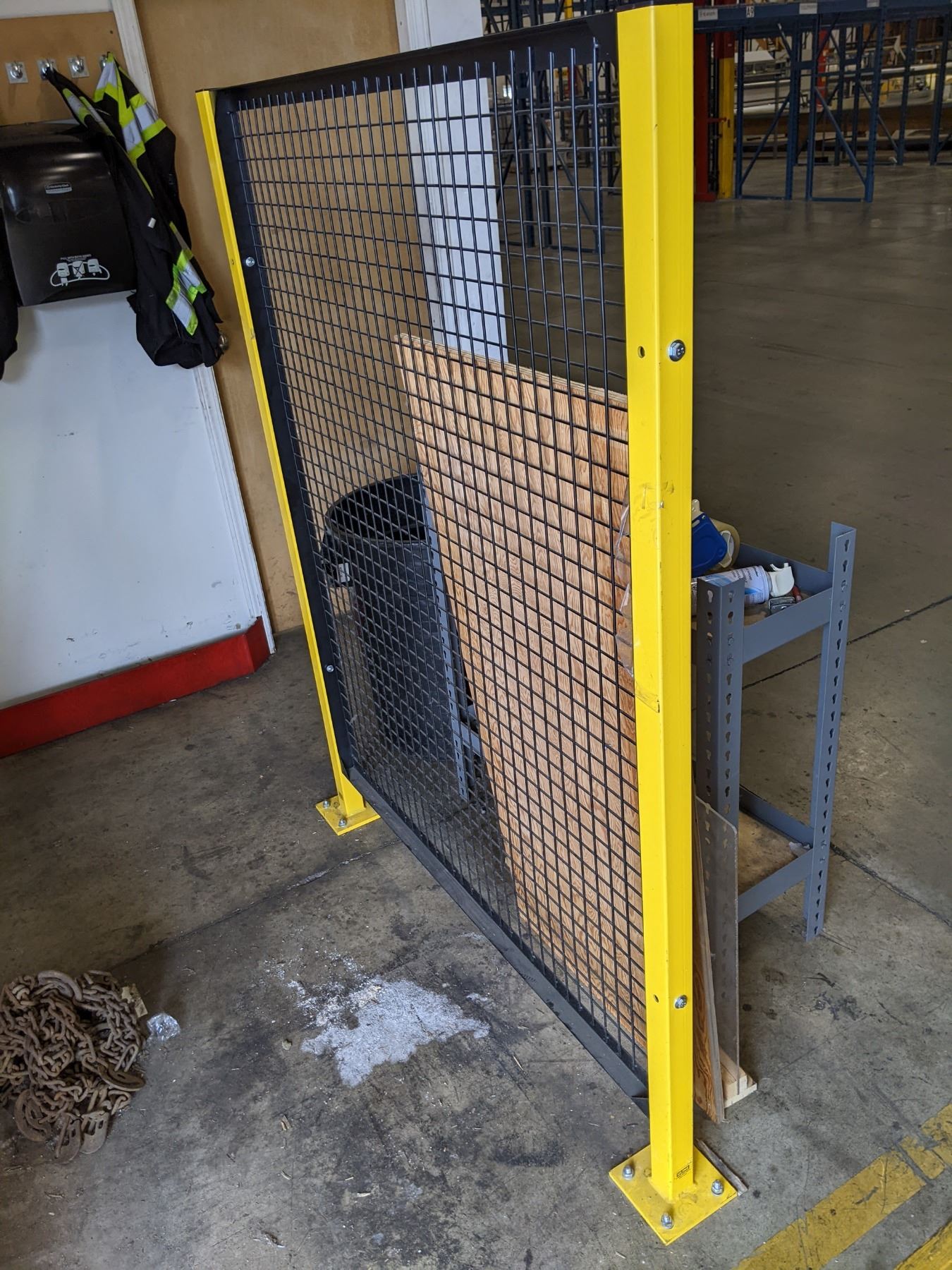 Group of 3 Uline Wire Machine Guard Panels - assorted sizes