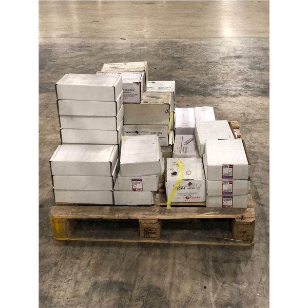 Pallet of Vertex Fasteners C Ring Fasteners boxes (approx. 30 boxes)