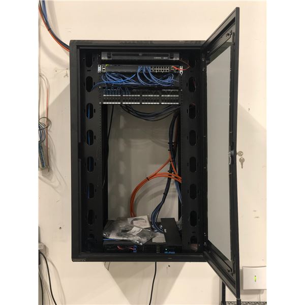 Server consoles box w/ Netkey Category 6 Patch Panel/ misc. server ...