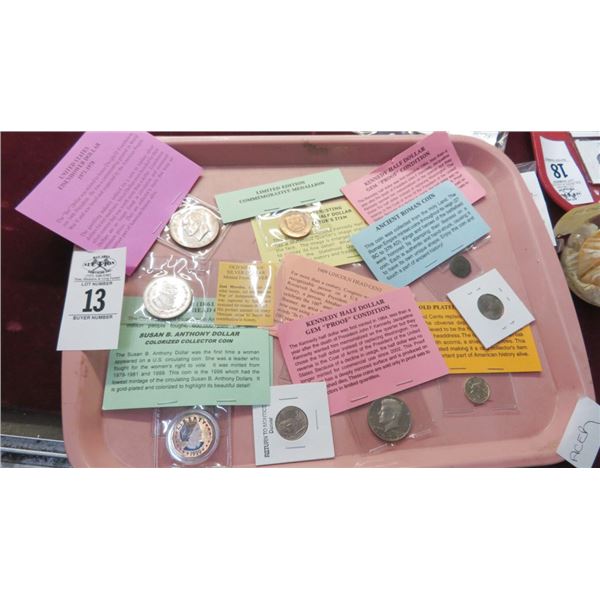 Ike Dollar, Kennedy Half, Mexican Silver Dollar & Other Coins (14)