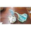 Image 1 : Art Glass Stingray, Seahorse & Porcelain Shark