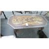 Image 1 : Hand Carved Asian Glasstop Mahogany Coffee Table