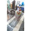 Image 1 : Glass Vase & Painted Porcelain Vase