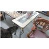 Image 1 : Iron Base Marble Glasstop Hall Table