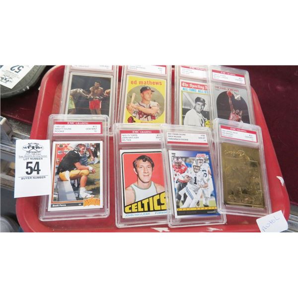 8-Rated Football Baseball/Basketball Cards - 8 X $