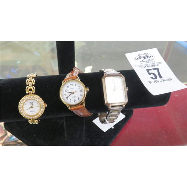 3-Timex, Nine West Watches - 3 X $