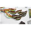 Image 2 : Metal School of 17 Fish Wall Décor - 72" x 25"