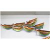 Image 1 : Metal School of 8 Fish Wall Décor - 44" x 18"