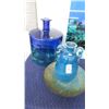 Image 1 : Lot of Asst. Blue Vases & Décor (3)
