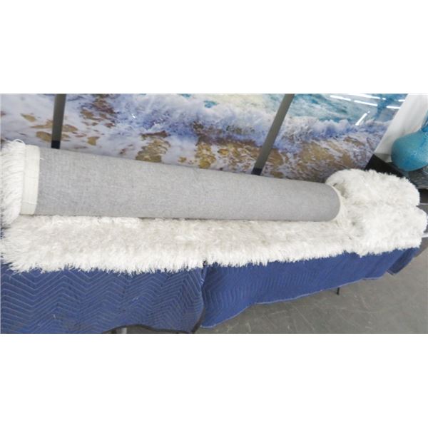 White Shag Area Rugs (3)