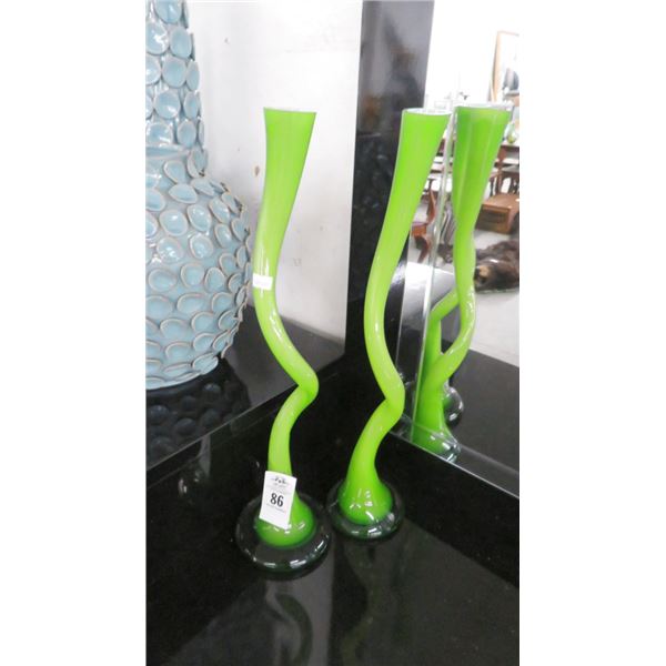 Green Artglass Décor (3)