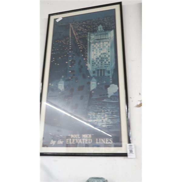 Framed Print "Boul Mich" by El Evated - 41" x 22"