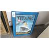 Image 1 : Framed Print "The Works Largest Liner" Titanic - 21" x 11"