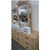Image 3 : Pickled Oak King Bed Dresser/Mirror/Nightstand