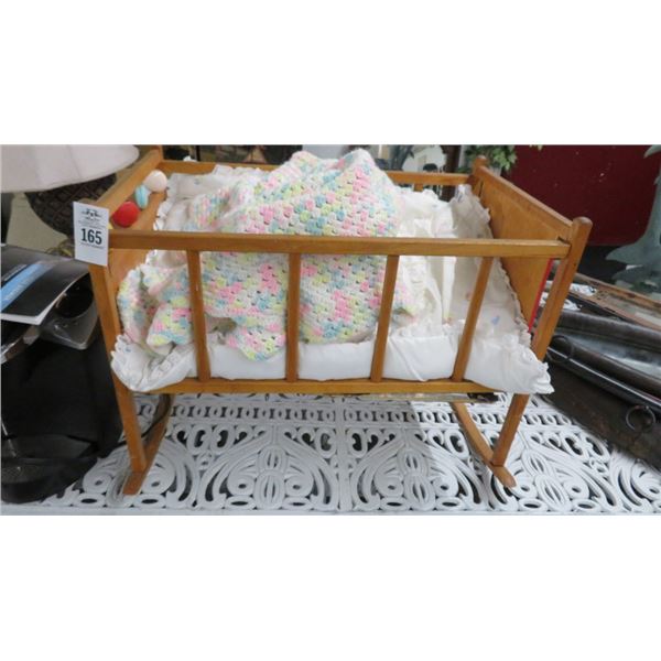 Vintage Doll Rocking Bassinet