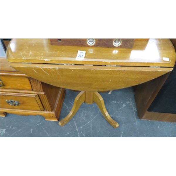 Light Oak Drop Leaf Dining Table