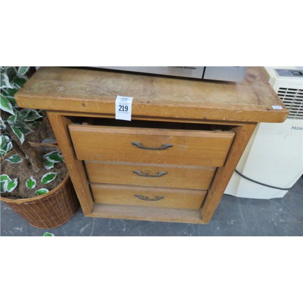 Oak 3 Drawer Cabinet