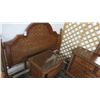 Image 1 : Rattan Queen Headboard w/Nightstand & Dresser w/Mirror