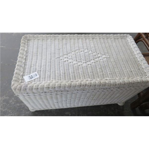 White Wicker Chest