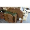 Image 1 : Wicker Full Size Headboard w/Matching 3 Drawer Desk w/Chair