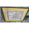 Image 1 : Framed Africa Map Print & Oil On Canvas