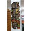 Image 1 : Carved Wood Painted Tribal Wall Art