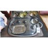Image 1 : Silverplate Platter, Tray & Wine Goblets