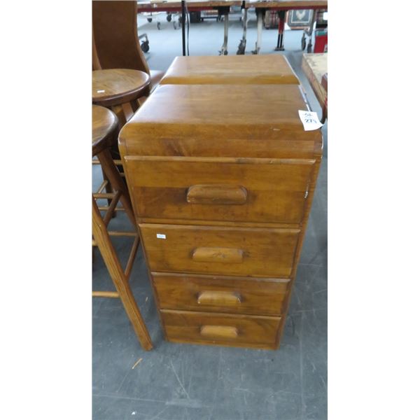 Wood 4 Drawer Cabinet