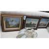 Image 1 : Lot of Framed Mountain Scene Oil On Canvas
