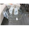Image 1 : Glass Top Table & Glass Panel Lamp Shade