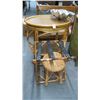 Image 1 : Rattan Stool, Side Table & Removable Top