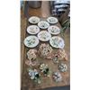 Image 1 : 15-Capodimonte Plate & Flower Figurine - 15 X $