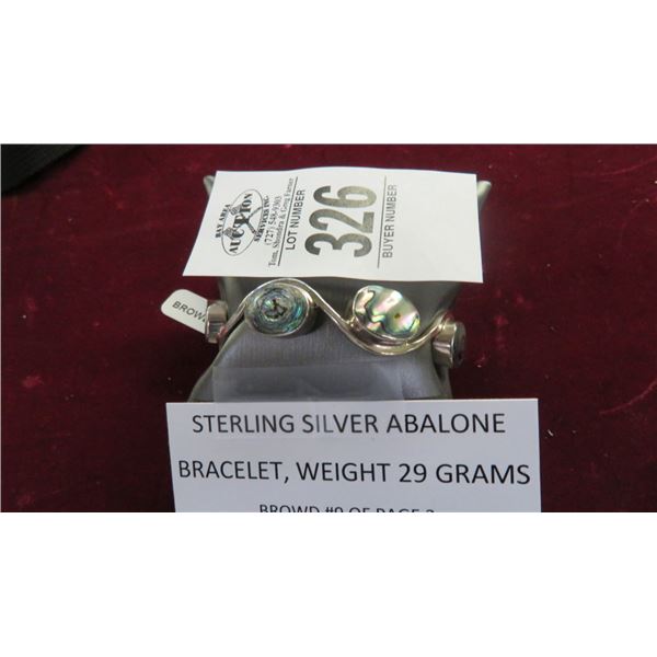 Sterling Silver Abalone Bracelet 29g