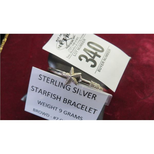 Sterling Silver Starfish Bracelet 9g