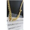 Image 2 : 14K YG Diamond Cut Double Rope Chain 5g