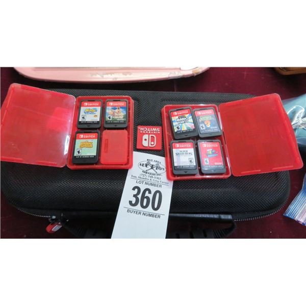 Nintendo Switch Case w/7 Games