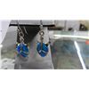 Image 2 : Sterling Silver Turtle Earrings w/Opal Inlay