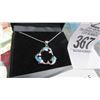 Image 2 : Sterling Silver Turtle Pendant w/Opal Inlay by Macy & Co.