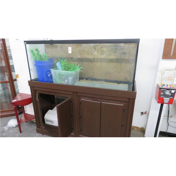 Large Fish Tank w/Cabinet Base