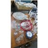 Image 1 : Artglass Platter, Crystal Bowls, Angel Figurine & More