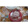 Image 2 : Artglass Platter, Crystal Bowls, Angel Figurine & More