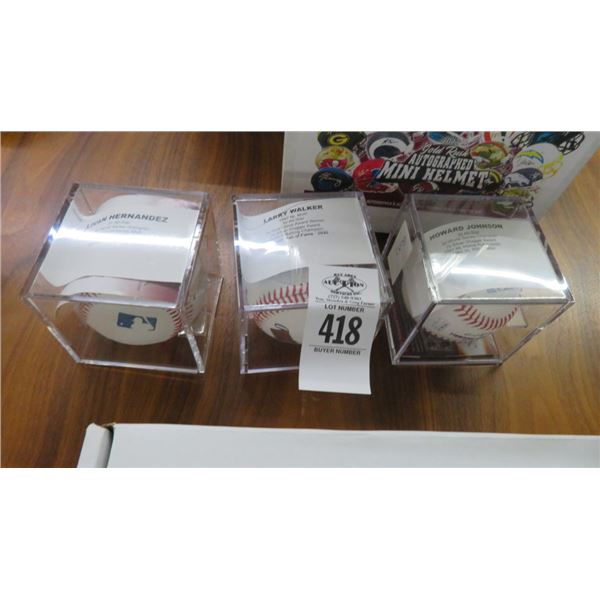 3-Hernandez, Walker or Howard Jefferson Baseballs - 3 X $