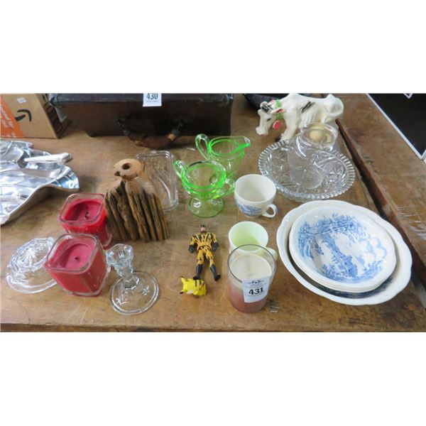 Hanging Metal Candlestand, Painted Bowls & More