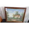 Image 1 : Framed Oil On Board Cottage Scene